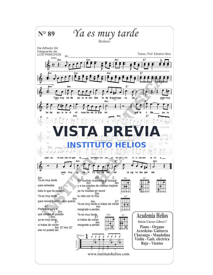 Vista previa de Ya es muy tarde